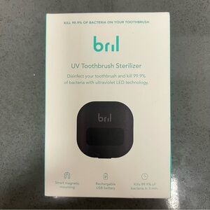 NWT Bril UV Black Toothbrush Sterilizer Kills 99% Bacteria On Your Toothbrush